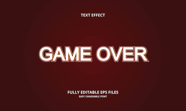 game over teksteffect