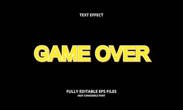 Game over teksteffect