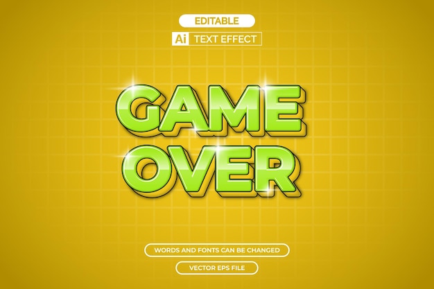 Game over teksteffect