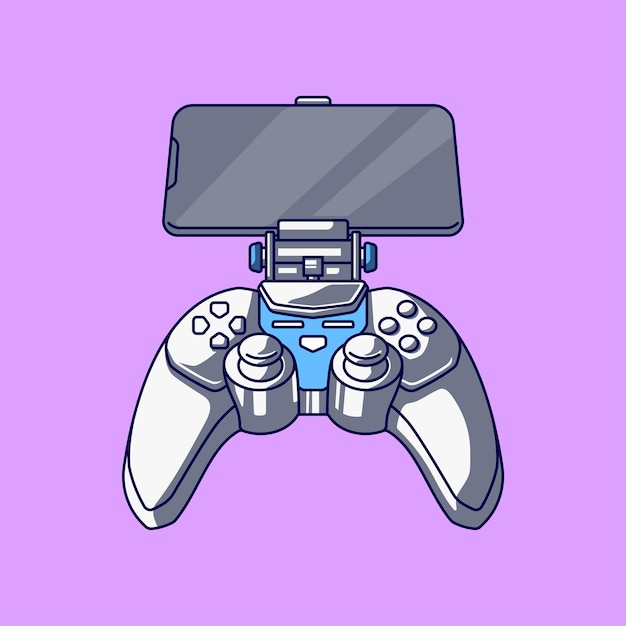 Game pad smartphone illustration