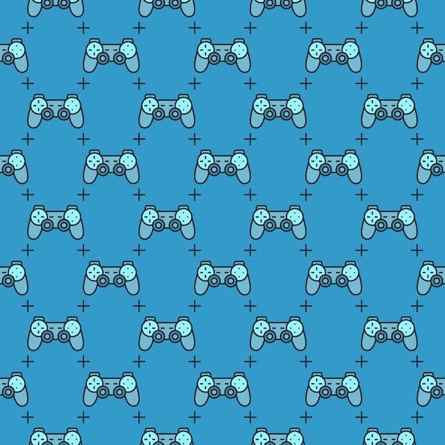 Game Pad vector Video Games Controller gekleurd naadloos patroon