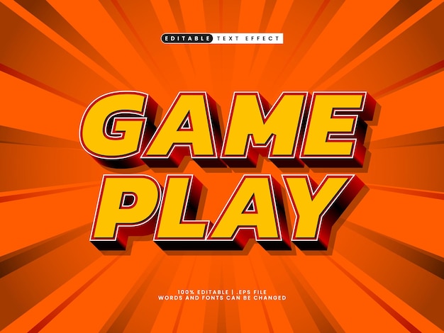 game play editable text effect