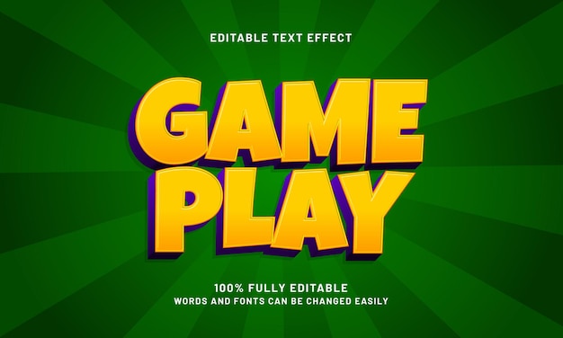 game play editable text effects with a happy and colorful theme