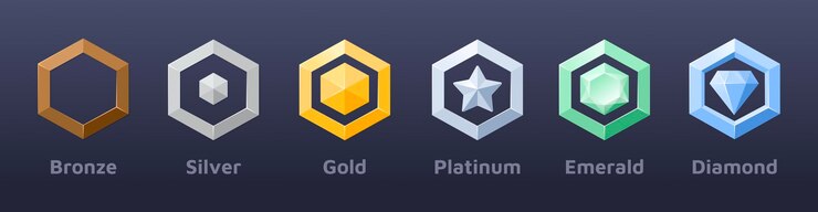 Game rank icon Rank evolution design