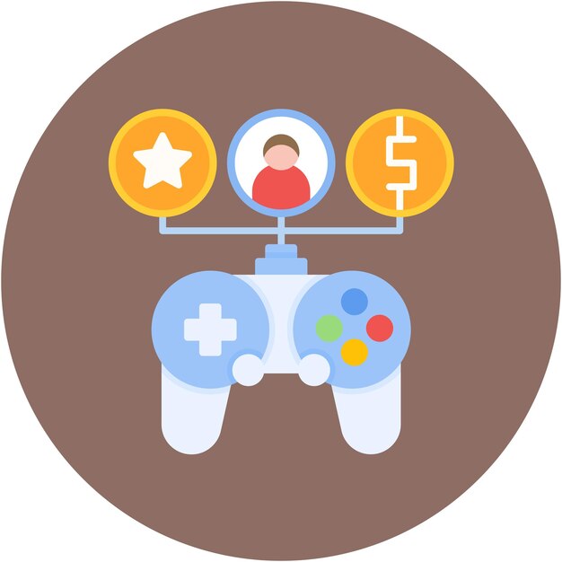 Game Reward Vector Illustration Style