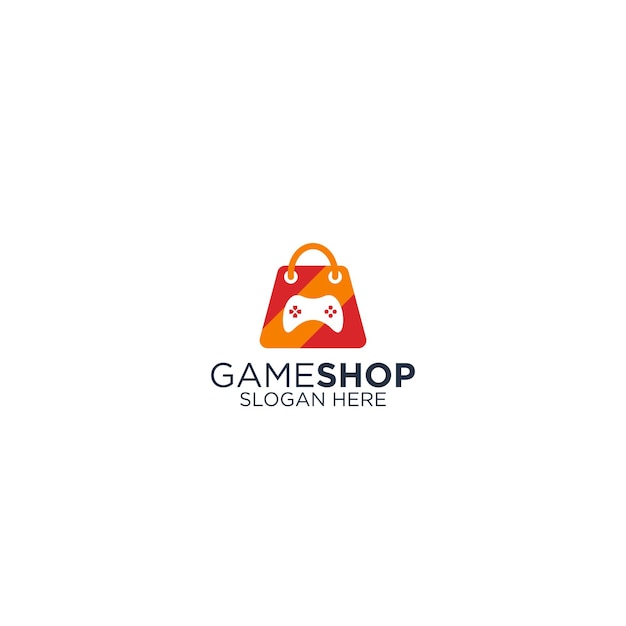 Vettore modello di progettazione del logo del negozio di giochi