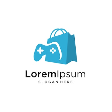 Premium Vector  Online game store logo icon