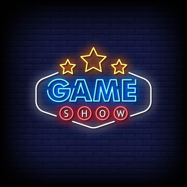 Game Show Neon Signs Style  