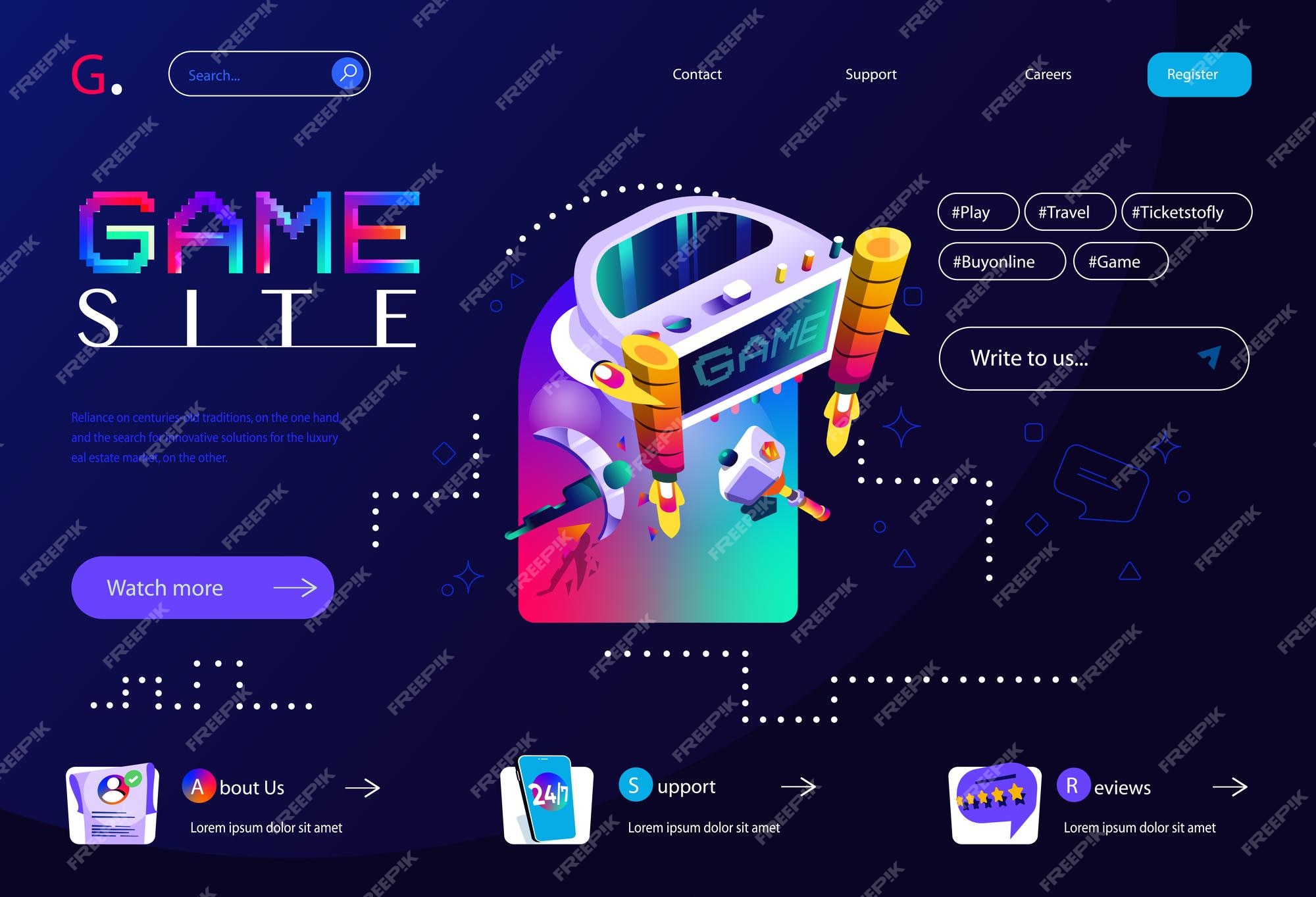 Cloud Gaming UI UX Vector Web Template for Website Header, Banner, Slider  or Landing Page. Online Video Gaming on Demand Stock Vector - Illustration  of device, game: 183549138