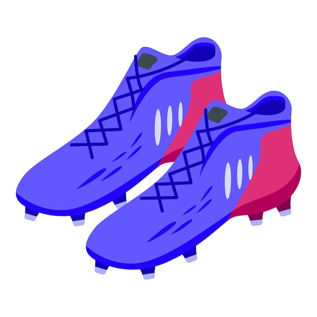 Game soccer boots icon Isometric of game soccer boots vector icon for web design isolated on white background