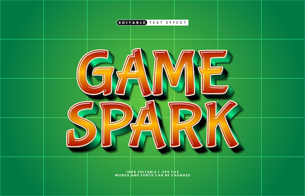 게임 스파크 (Game Spark) 는 어린이와 게임 텍스트 효과를 가진 편집 가능한 텍스트 효과입니다.