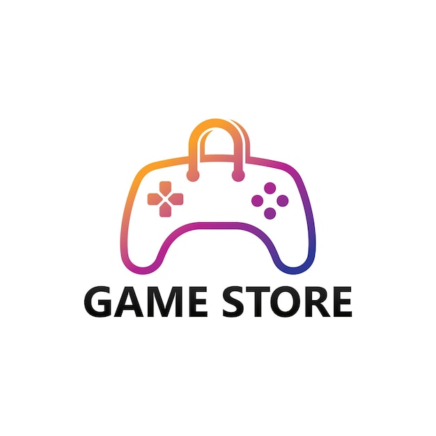 Game store logo template design