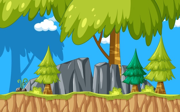 Game Template Forest Scene