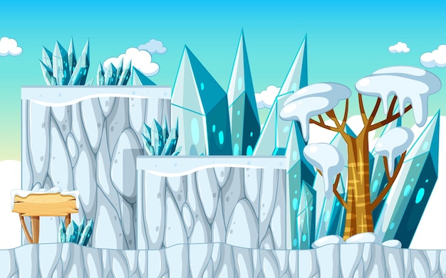 A Game Template Ice Cave Scene