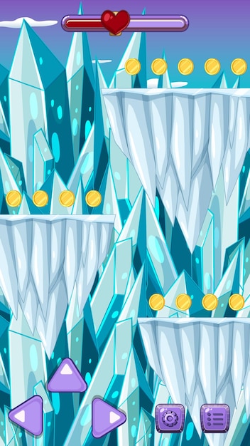 A Game Template Ice Cave Scene