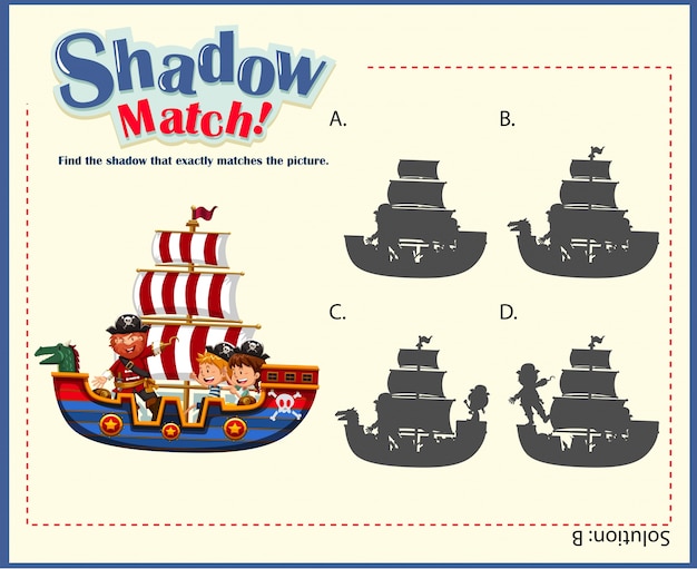 Game template with shadow matching ships