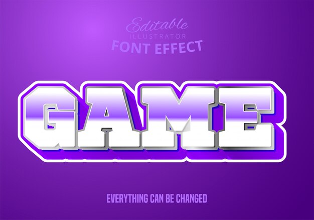 Game text, editable text style