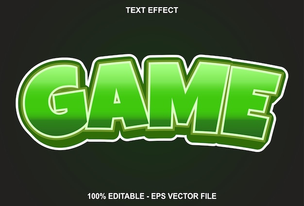 Game text effect with green color