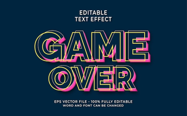 Game Over Text Effect