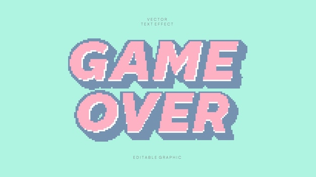 Game over text effect