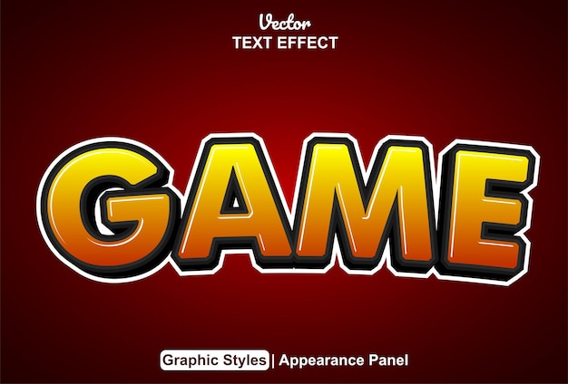 Game text effects with graphic style and editable