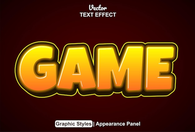 Game text effects with graphic style and editable