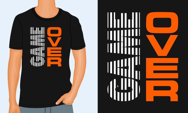 Game over tipografia t-shirt design illustrazione vettoriale pronta per la stampa