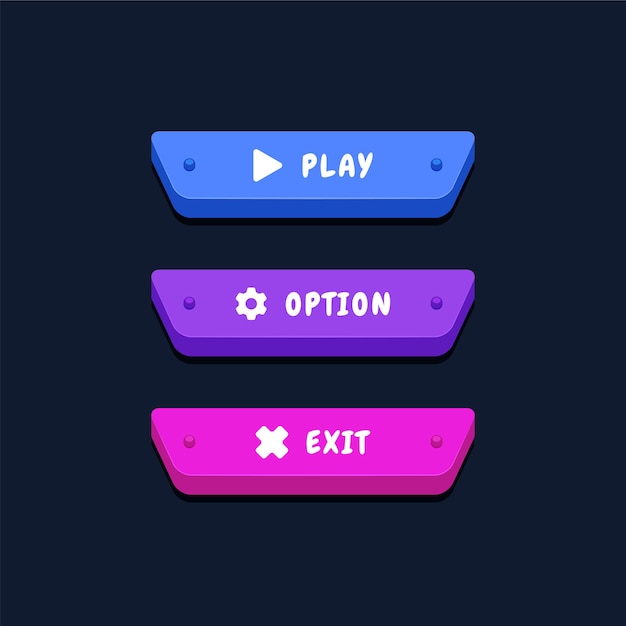 Game ui set buttons