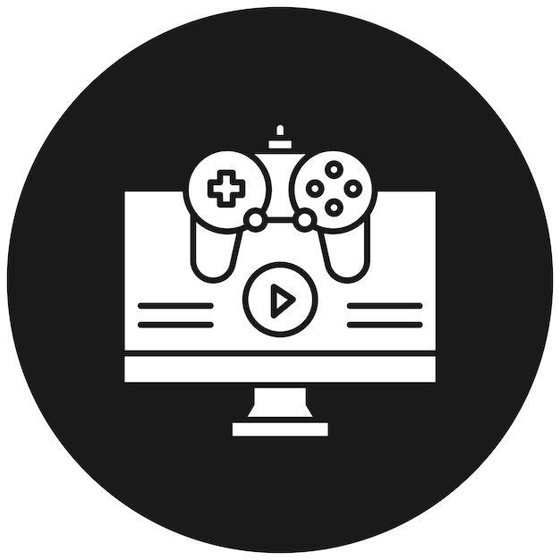 Game Video vector icon Can be used for Online Game iconset