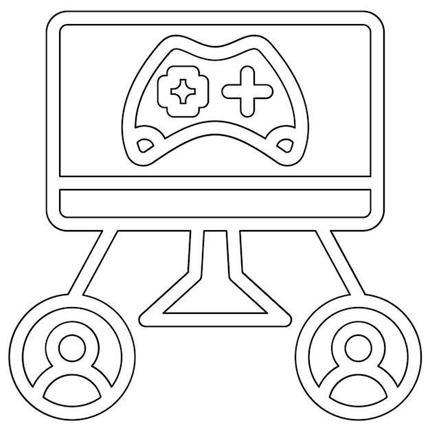 Vector game viewers vector icon illustration of online game iconset