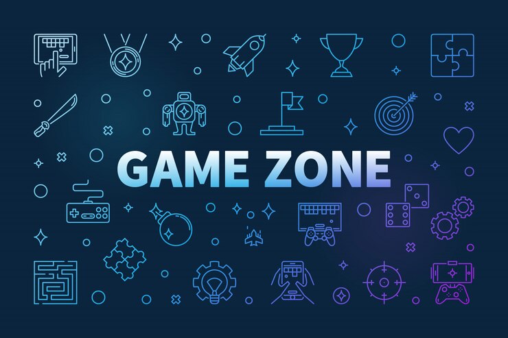  Game zone colored outline icons