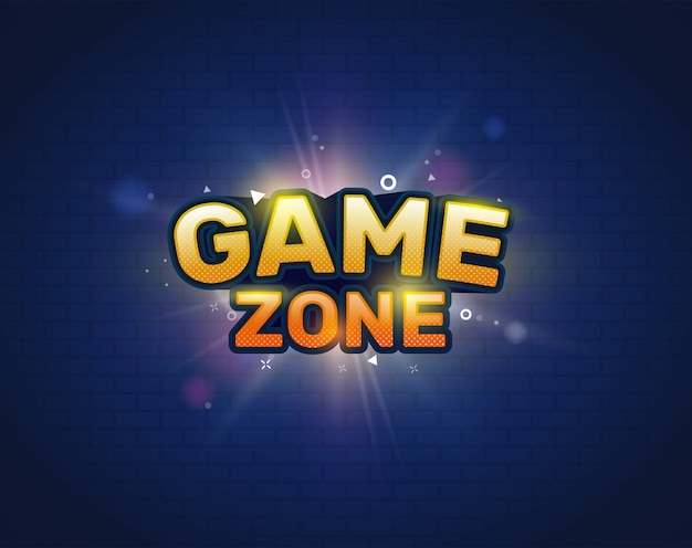 Vector game zone entertainment banner.