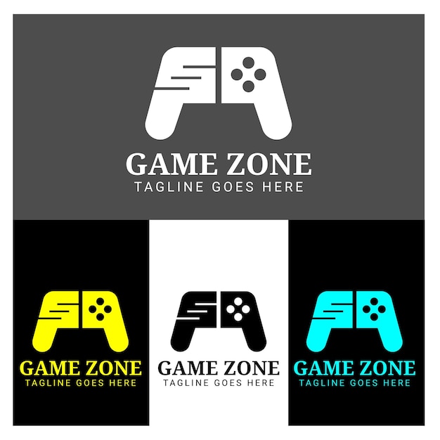 Modello di logo di gioco della zona di gioco