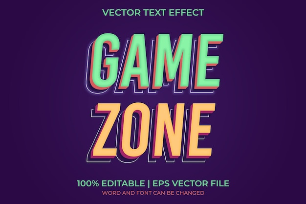 Game Zone Text  Editable Text Effect