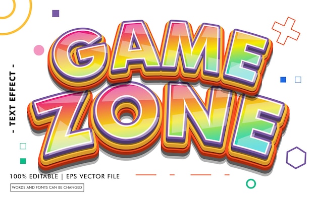 Game Zone Text Effect Style