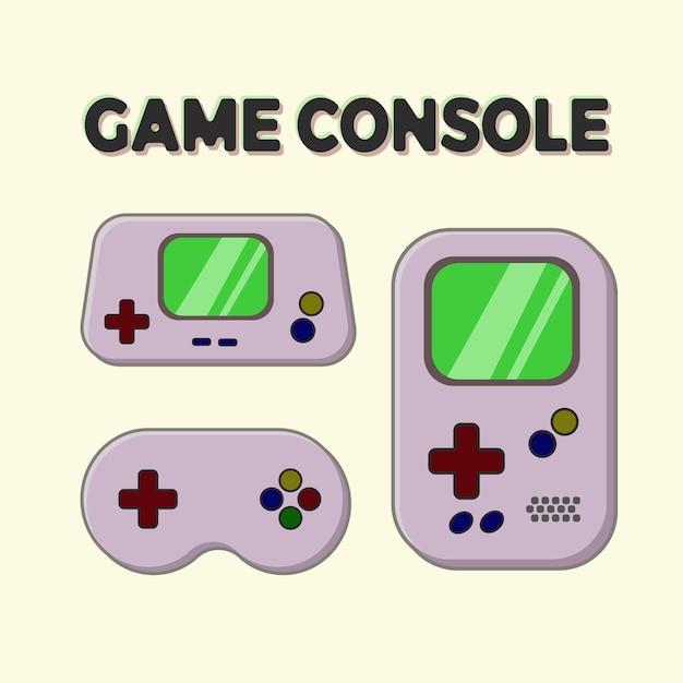 Gameboy retro classic video game clip art vector