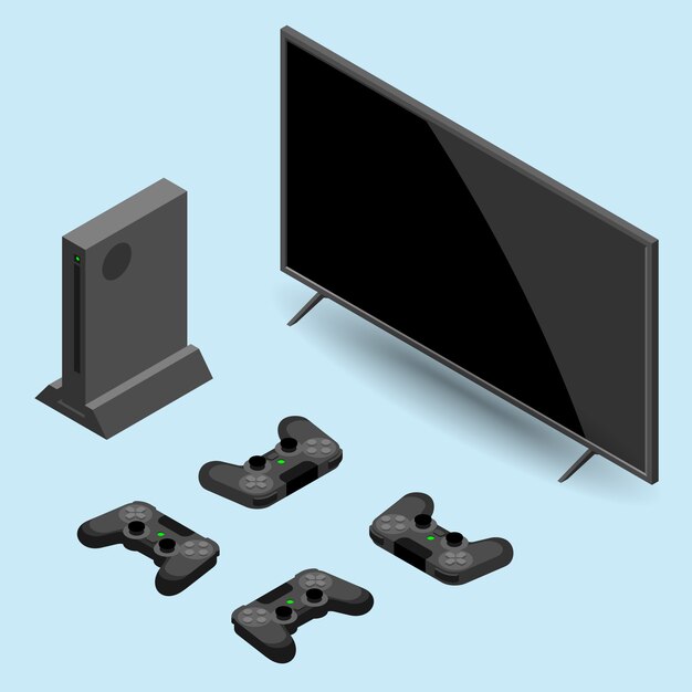 gameconsole en controller met smart tv.