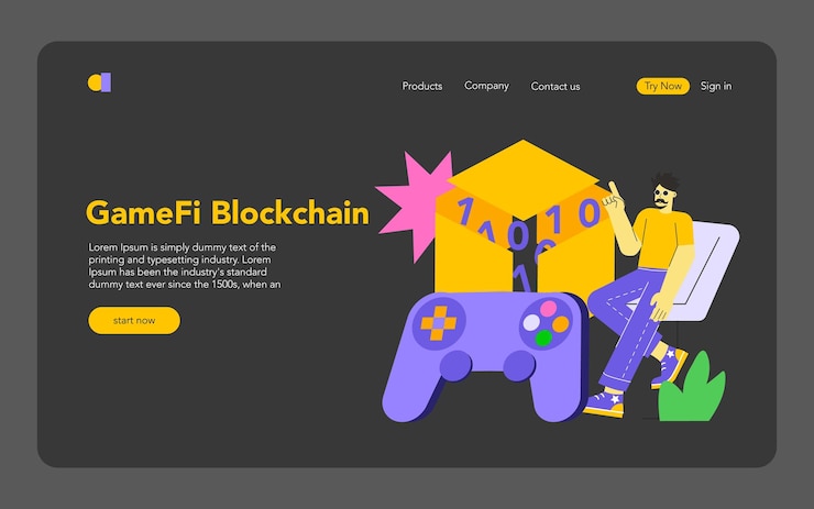 Vector gamefi flat vector illustration