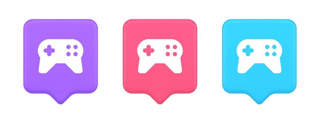 Gamepad controller virtuele gaming verbinding knop joystick joypad web app 3d realistisch icoon