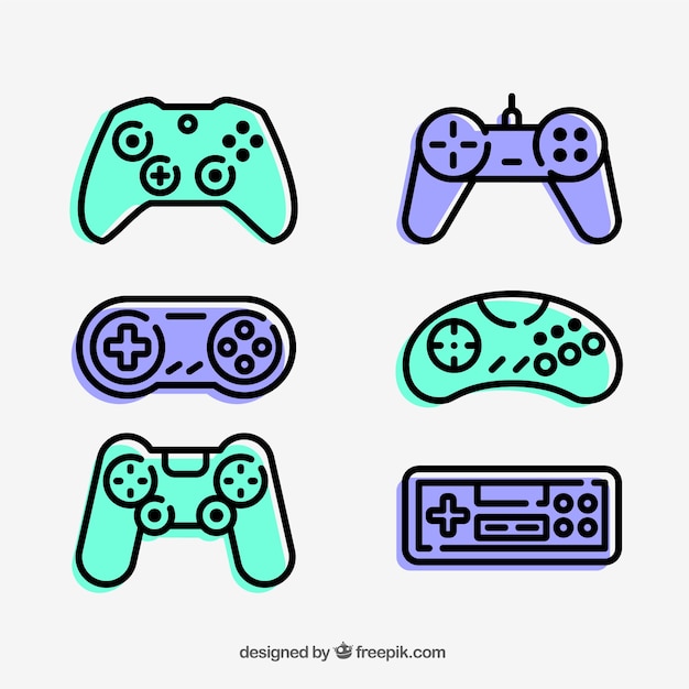 Vector gamepad icons collection