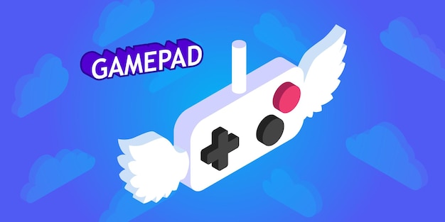 ゲームパッド等尺性デザイン アイコン ベクター web イラスト 3 d カラフルなコンセプト