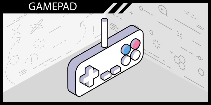 Vector gamepad isometric design icon vector web illustration 3d colorful concept