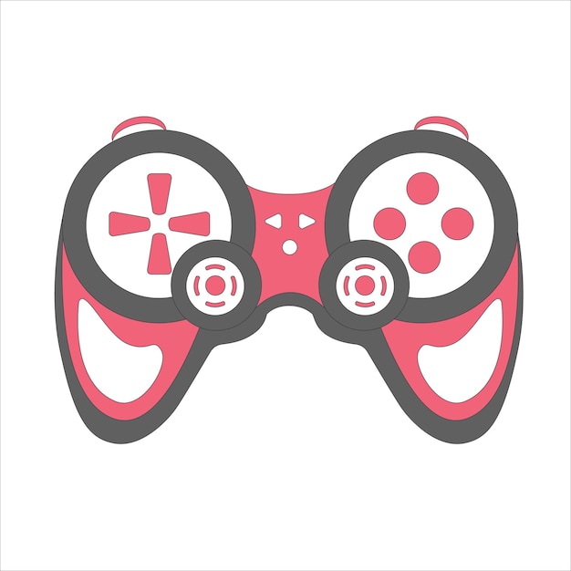 Gamepad in retro style Game controller vector illustration isolated on white