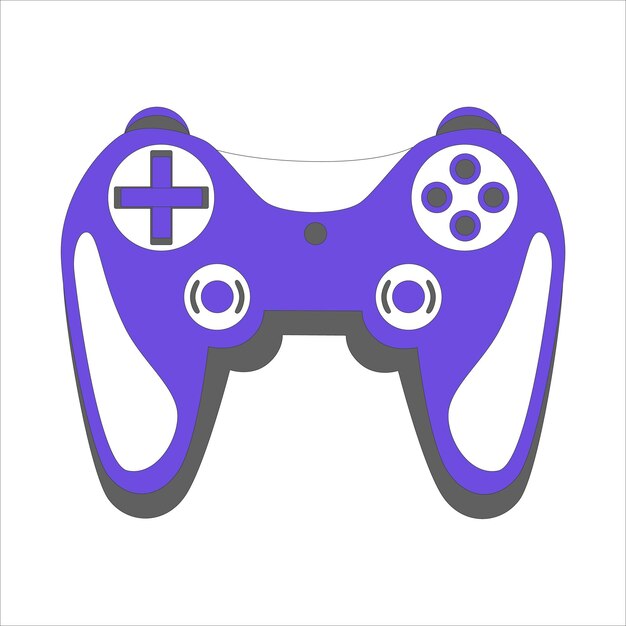 Gamepad in retro style Game controller vector illustration isolated on white