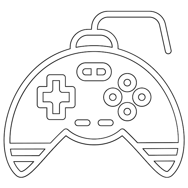 Vettore illustrazione dell'icona vettoriale del gamepad della serie di icone dei dispositivi elettronici