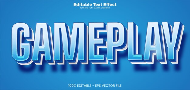 Gameplay bewerkbaar teksteffect in moderne trendstijl