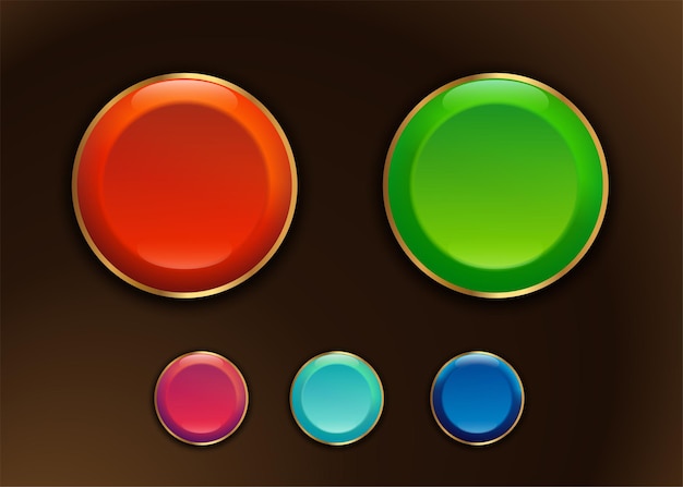 Vector gameplay icons and buttons