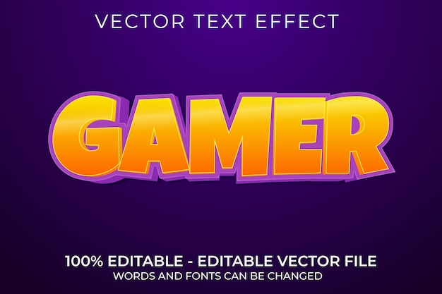 Gamer 3d editable text effect