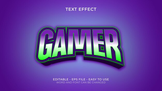 Vector gamer 3d-teksteffect