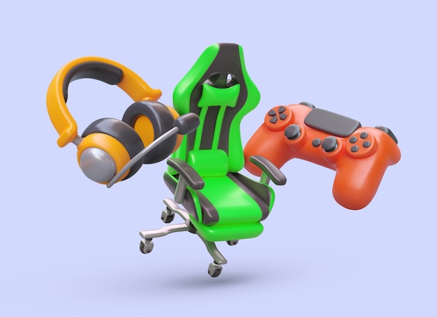 Accessori per gamer cuffie ergonomiche per sedia con gamepad microfono